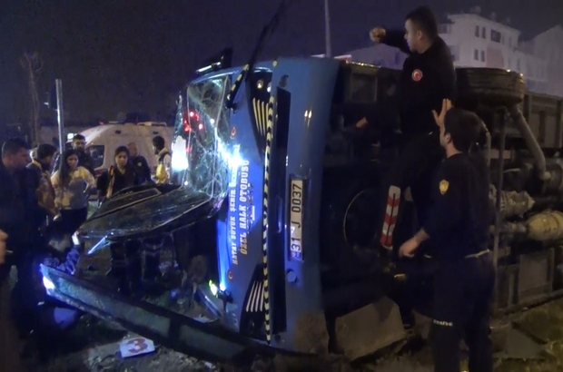 Freni Tutmayan Otobus Devrildi 1 Yarali Hatay Haberleri
