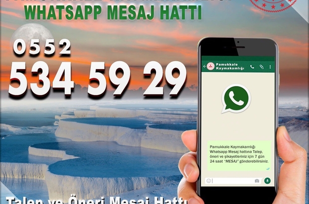 Kaymakamliktan Vatandaslara Ozel Whatsapp Hatti Kuruldu Pamukkale Kaymakamligi Vatandaslar Ile Daha Hizli Iletisim Kuracak Kaymakam Balcioglu Whatsapp Hattina 7 Gun 24 Saat Mesaj Yazabilirler Denizli Haberleri