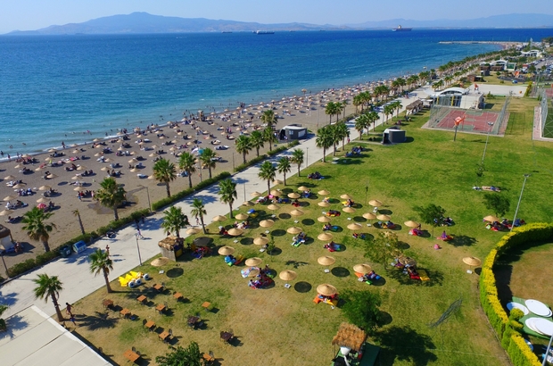 aliaga agapark plaji 5 kez mavi bayrak ile taclandirildi izmir haberleri