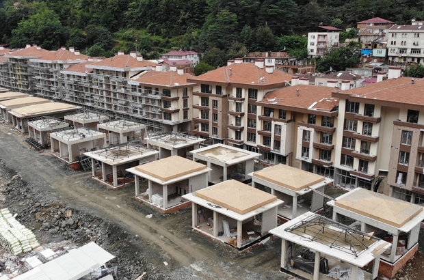 giresun da yasanan sel felaketinin uzerinden 1 yil gecti afetzedeler icin dereli de insa edilen 216 konut ve 72 is yerinin insasinda sona yaklasildi giresun haberleri