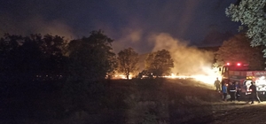 4 farklı noktada çıkan yangını söndürmek için canlarını hiçe saydılar