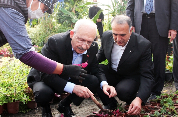 CHP Genel Başkanı Kılıçdaroğlu kadınlarla çiçek dikti
CHP Genel Başkanı Kemal Kılıçdaroğlu, Muğla Büyükşehir Belediyesinin açılış ve temel atma törenleri için Muğla’ya geldi