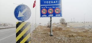 Yozgat'a mevsimin ilk karı yağdı