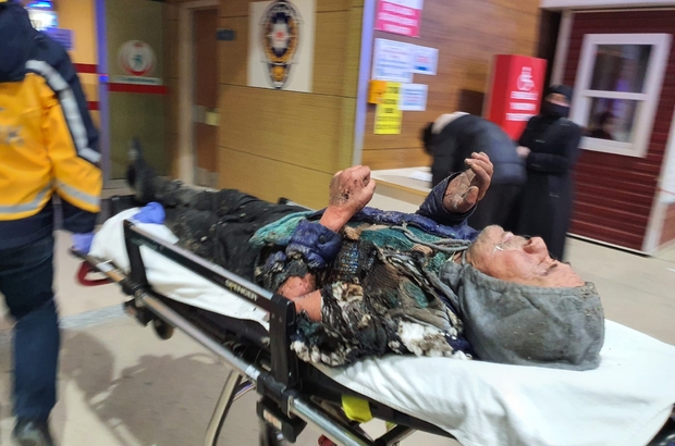 Bursa'da alkollü adam ısınmak için yaktığı ateşe düştü