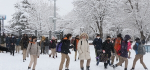 Erzincan'da kar yağışı nedeniyle bazı okullarda eğitime ara verildi