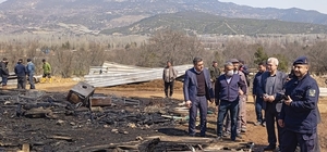 Yangında 46 keçi telef oldu