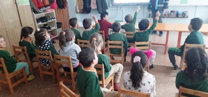 Pazarlar'da anasınıfı öğrencilerine süt eğitimi