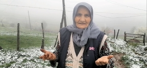 Giresun yaylalarında Mayıs'ta kar sürprizi