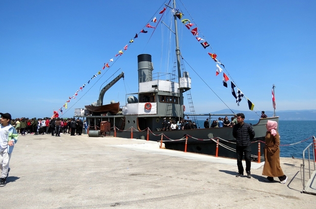 Nusret Mayın Gemisine Mudanya'da ziyaretçi akını