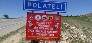 Polateli ilçesine bağlı köyler kameralar ile donatıldı