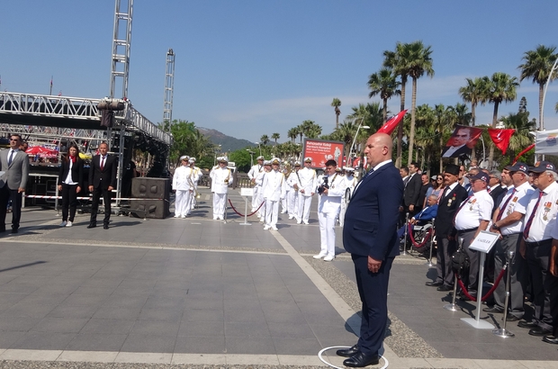 Marmaris’te 19 Mayıs Atatürk'ü Anma Gençlik ve Spor Bayramı çelenk sunma töreni yapıldı