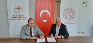 Milli Eğitim Müdürlüğü ile Tarım ve Orman Müdürlüğü arasında işbirliği için...