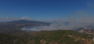 Kepsut’taki yangını söndürme çalışmaları devam ediyor