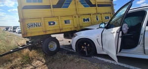 Konya'da cip traktörün römorkuna çarptı: 1 yaralı