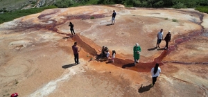 Otlukbeli travertenli gölü turizme kazandırılıyor