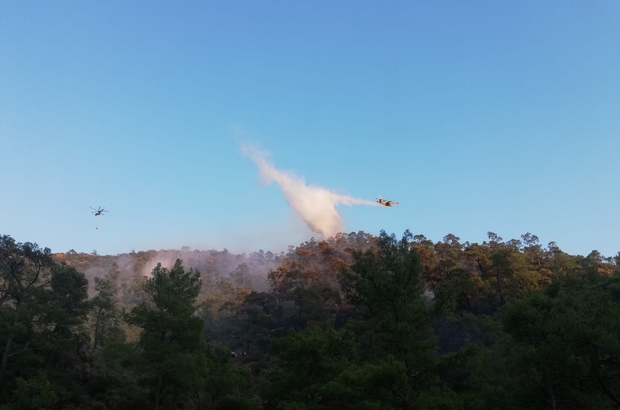 Helikopterlerin sortileri, uçakların müdahalesi yangının büyümesini engelledi