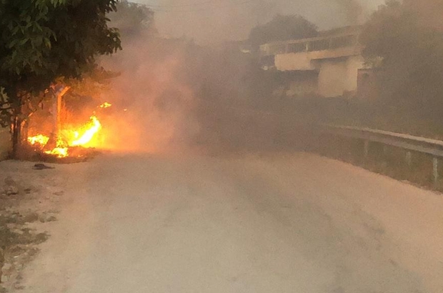 Bursa'da çalılık alanda çıkan yangın paniğe sebep oldu