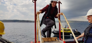 Müşterek Koordinasyon Merkezi temsilcilerinin Ukrayna'dan gelen gemideki de...