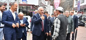 Trabzon Büyükşehir Belediye Başkanı Zorluoğlu, Çaykara'da incelemelerde bul...