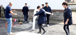 Rize'de okulların tenis masası ve basketbol potası meslek liselilerden