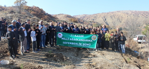 Uğurludağ ilçesinde 300 fidan toprakla buluşturuldu