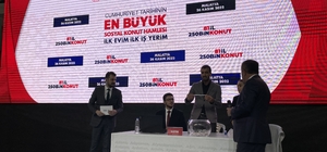 Malatya'da "İlk Evim, İlk İş Yerim" projesinde yapılacak konutların kura çe...