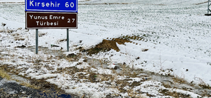 Aksaray'ın yüksek kesimlerine mevsimin ilk karı düştü