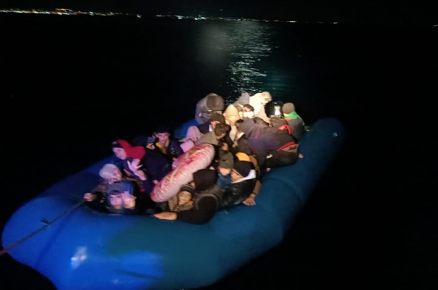 Bodrum açıklarında 45 düzensiz göçmen yakalandı
