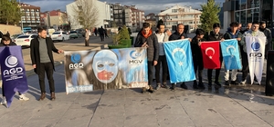 Karabük'te Çin'in Doğu Türkistan politikaları protesto edildi