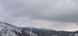 Derbentte kar yağışı etkili oldu