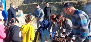 Yenipazar'da bir okulda kestane şenliği yapıldı