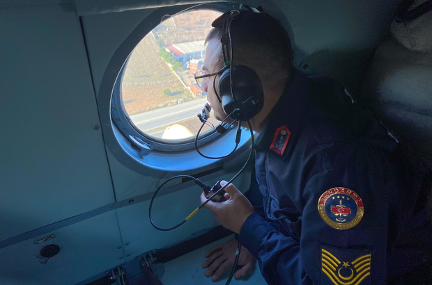 Denizli'de hava destekli trafik denetimi yapıldı