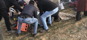 Konya'da devrilen cipteki 3 kişi yaralandı