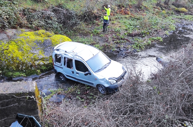 Samsun'da aracın dereye devrilmesi sonucu bir kişi yaralandı
