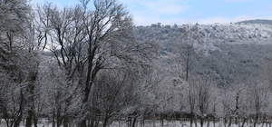 Kastamonu'da yüksek kesimlerde kar etkili oldu