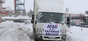 Erzurum'dan deprem bölgelerine insani ve gıda yardımları sürüyor