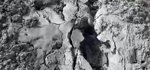 Elazığ Palu'da fay hattında zemin sıvılaşması görüntülendi