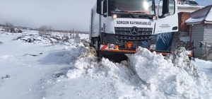 Yozgat'ta kar nedeniyle 15 köy yolu ulaşıma kapandı
