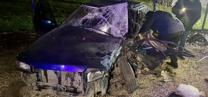 Düzce'de iki otomobilin çarpıştığı kazada 4 kişi yaralandı