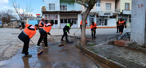 Şanlıurfa'da sağanak sonrası temizlik çalışması başlatıldı 