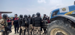 Kuruyan Marmara Gölü'nde arazi işgaline jandarma müdahalesi