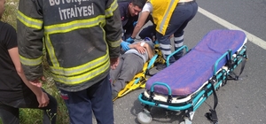 Aydın'da şarampole devrilen otomobilin sürücüsü yaralandı