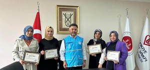 Deprem bölgesinde gönüllü görev yapan müftülük personeline başarı belgesi v...