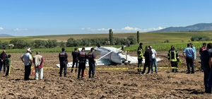 Aksaray'da zorunlu iniş yapan sivil eğitim uçağındaki 2 kişi yaralandı