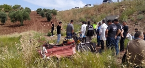 Kilis'te dere yatağına devrilen motosikletin sürücüsü öldü