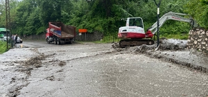 Ordu'da sağanak nedeniyle Esenli Deresi taştı