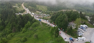 İstiklal Yolu yürüyüşünde ilk kamp alanına ulaşıldı