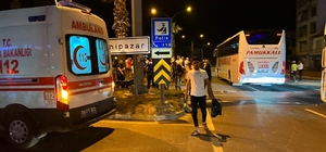 Köşk'te otobüsle çarpışan motosikletin sürücüsü yaralandı