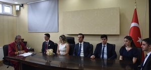 Başkan Şahin, Hakim Sertaç Yıldırım ile nişanlısının nikahını kıydı