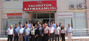 Kaymakam İbrahim Yazıcı Yalıhüyük'e veda etti